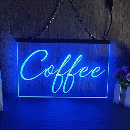 DVTEL NEON שלט LED קפה ניאון דוגמנות אור אותיות זוהרות שלט לוח אקרילי ניאון אור דקורטיבי, 40X30 סמ.