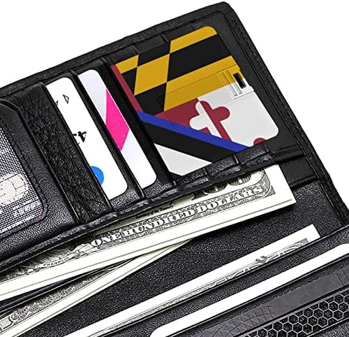 קו דק כחול דגל מרילנד כרטיסי בנק אשראי USB כונני פלאש נייד זיכרון נייד כונן אחסון מפתח 32 גרם