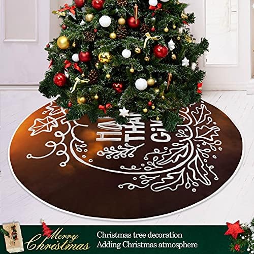 חג ההודיה שמח כיתוב סתיו דלעת עץ חג המולד חצאית 36 אינץ '/48 אינץ' תפאורה ביתית לחצאית עץ חג המולד מחצלת