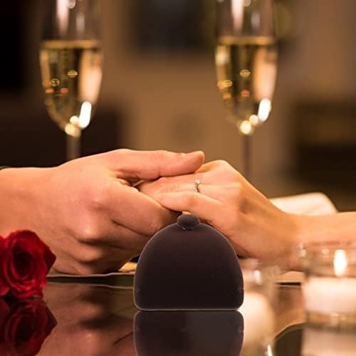 HOMSFOU קטיפה תיבת טבעת הצעה מחזיק טבעת הבטחה תצוגת טבעת מארז תיבת טבעת נייד טבעת ניידת טבעת מכולה לטקס