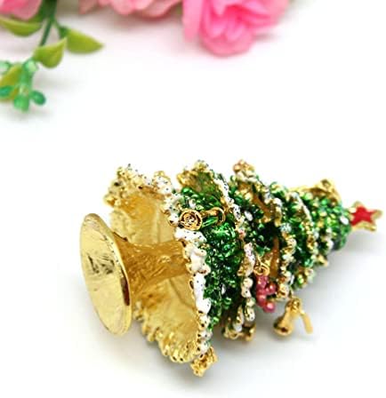 Nuobesty מיני עץ חג המולד תכשיטים דקורטיביים תכשיטים תכשיטים תכשיטים מקשרים מעודנים תפאורה שולחנית מעודנת