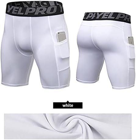 Abtioyllz 3 מכנסי דחיסה של אריזה לגברים סטרץ 'מפעיל אימון אימון אתלטי שכבתי תחתונים תחתונים מכנסיים