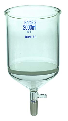 DONLAB 20000ML / 20L GLASS BUCHNER משפך, משפך פילטר, עם חיבור צינור ואקום של 10 ממ