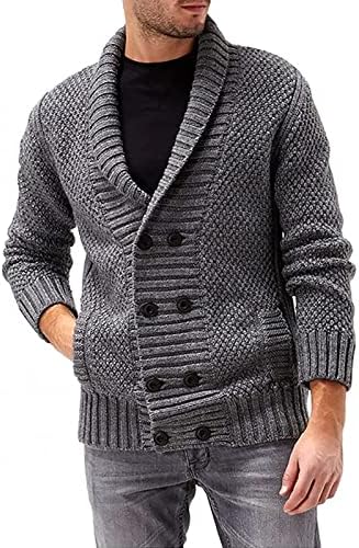 ז'קטים לגברים סתיו וחורף אופנה קרדיגנים קרדיגנים עם דש דש חמים מעילי סוודר ז'קט.