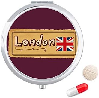 איחוד ג ' ק בריטניה לונדון חותמת בריטי גלולת מקרה כיס רפואת אחסון תיבת מיכל מתקן