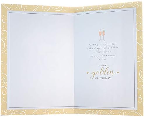 ברכות בריטניה כרטיס יום נישואין זהב-כרטיס יום נישואין 50-כרטיס יום נישואין לזוג, רב, 553661-0-1