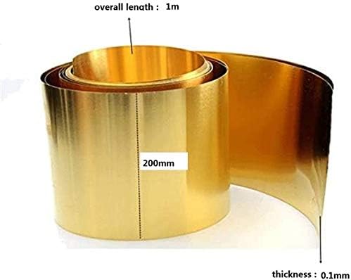 צלחת פליז אמקי 0. 1 ממ על 200 ממ על 1 מ ' לוח מתכת דק בפליז גיליון נחושת לעיבוד מתכת רדיד מתכת