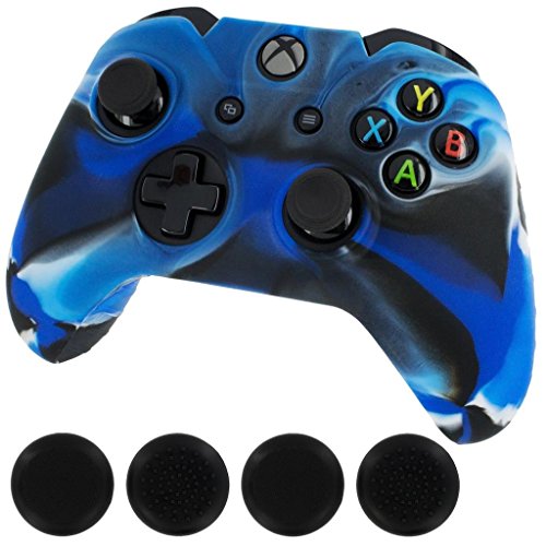 הסוואה כחולה של קוקואנט בהסוואה כחולה חדשה באיכות גבוהה Xbox One Controller Silicone Silicone Skine