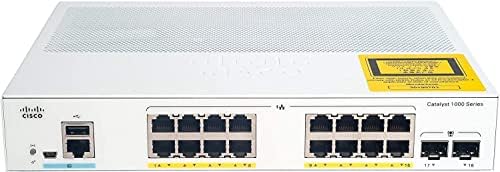 Cisco Catalyst חדש 1000-16P-2G-L מתג רשת, 16 יציאות Gigabit Ethernet POE+, 120W POE תקציב, 2 1G יציאות