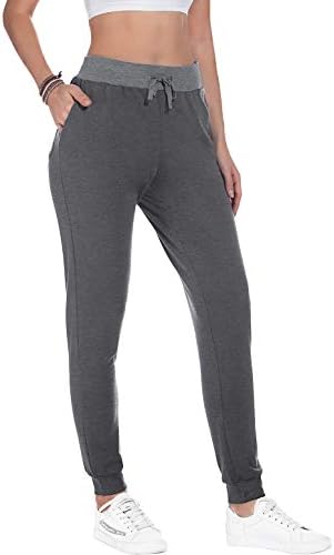 מכנסי טרנינג כותנה לנשים יונדאי רצים נעימים מחודדים טרקלין יוגה פעילים מכנסי ריצה עם כיסים