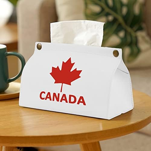 דגל קנדה דגל רקמות מייפל מחזיק מכסה מארגן נייר תיק נייר לנייר מפית נייר פנים שולחן כתיבה מכוניות מטבח