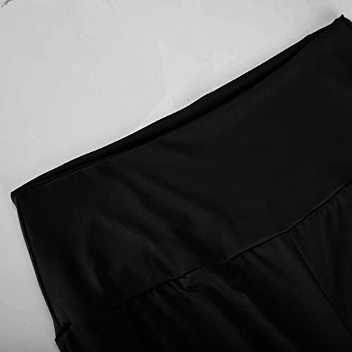 מכנסי טרקלין פלאצו נמתחים של נשים נמתחות מכנסיים מזדמנים של המותניים המותניים הגבוהים מכנסי טרנינג רך