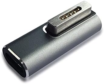 Yoamp usb c עד קצה T מגנטי מתאם טעינה לאספקת חשמל של MacBook 100W, נשי USB C מגנטי עם 5 מתאם PIN מחבר