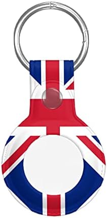 גשש AirTag עור PU מארז מגן בריטניה בריטניה דגל אוויר מחזיק תגי אוויר