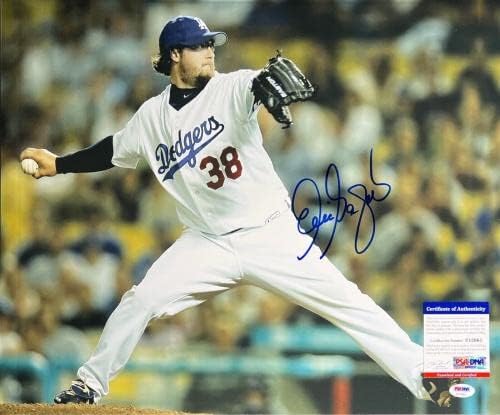 אריק גאנה לוס אנג'לס דודג'רס חתום על 16x20 צילום PSA Z12065 - תמונות MLB עם חתימה