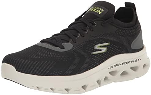 סקצ ' רס גברים של גורון גלישה-צעד להגמיש-אתלטי אימון ריצה הליכה נעליים עם אוויר מקורר קצף נעל, שחור