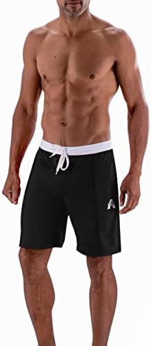 המנון אתלטיקה Evolflex אימון מכנסיים קצרים בגברים בגודל 9 אינץ 'של כיסי צד ואחור - אימונים, אתלטי, ריצה,