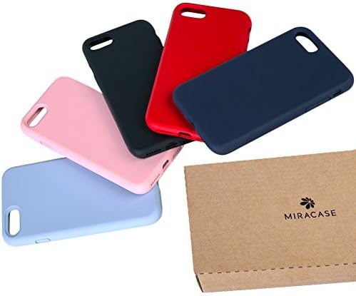 מארז Miracase iPhone SE 2022/2020, מארז אייפון 8, אייפון 7 סיבוב סיליקון ג'ל גומי הגנה על גוף מלא הגנה