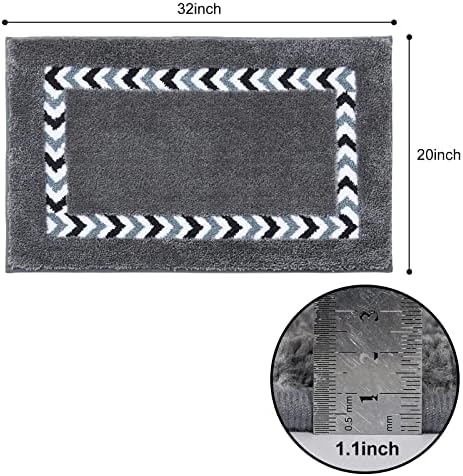 בית נעים נעים שטיחי אמבטיה עבים במיוחד לחדר אמבטיה - מחצלות אמבטיה נגד החלקה חוט קטיפה רכה מאובקת