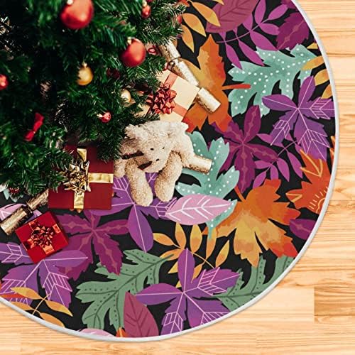 Oarencol Fall Boho Maple משאיר חצאית עץ חג המולד צבעונית 36 אינץ