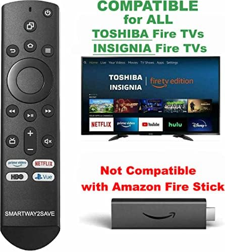 NS-RCFNA-19 החלפת שלט רחוק IR עבור כל מהדורות הטלוויזיה Toshiba Fire TV וכל מהדורות הטלוויזיה של Insignia