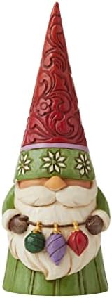 Enesco Jim Shore Heartwood Creek Gnome Gnome אוחז בקישוטים פסלון, 5.31 אינץ ', רב צבעוני
