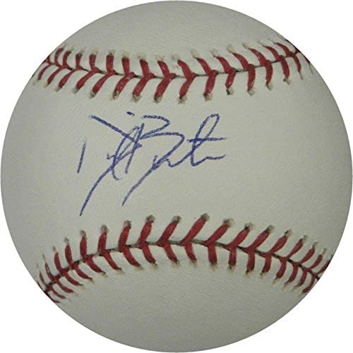 דריק ברטון חתום על חתימה על חתימה בייסבול בייסבול אוקלנד א ' - כדורי חתימה