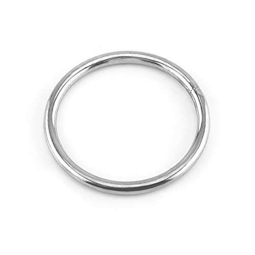 HeyiarBeit 10 pcs 201 נירוסטה טבעת O טבעת 1.97 OD x 0.16 עובי רצועה חלק טבעות עגולות מרותכות 50 ממ x