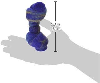 צמר חיות מחמד אחד צעצוע של עצם עצם סגול, 4.5 אינץ ', כחול