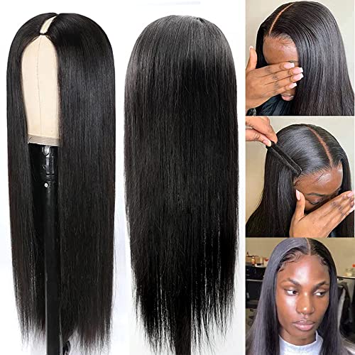 10 ישר חלק פאות שיער טבעי ברזילאי לא מעובד ישר פאות לנשים שחורות ללא דבק פאות שיער טבעי צורת מכונת עשתה
