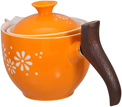 קומקום קרמיקה של לוקסשיני יצרנית תה ניידת מתקן סיר תה גונגפו תה קומקום תה הכנת קרמיקה, עץ תפוז עץ סיר
