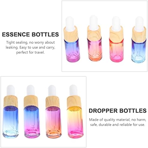 מיכל צלול ברפלי מיני בקבוקי טפטפת זכוכית זכוכית: שמנים אתרים בקבוקי דגימה 8 יחידות צנצנת זכוכית מיני