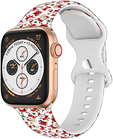 להקת חג המולד תואמת להקת Apple Watch 38 ממ/40 ממ/41 ממ, להקות חג עבור Apple Watch Series 8 7 6 5 4 3,
