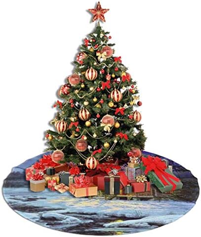 חצאית עץ חג מולד חג מולד שמח חג שמח עגול יוקרה עגול מקורה מחצלת חוץ כפרי קישוטי חג חג המולד כפרי ≠ 30