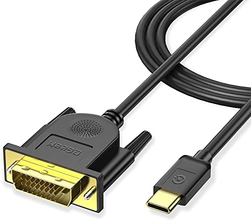 QGEEM USB C ל- DVI מתאם כבלים, 4K@30Hz Thunderbolt 3 ל- DVI 6ft, USB 3.1 סוג C ל- DVI, תואם ל- MacBook