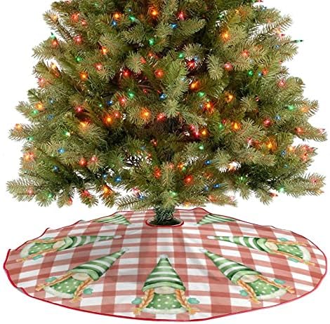 חג מולד חג שמח חצאית עץ עץ, מחצלת קישוטי חג המולד משובצת חג המולד, חצאית עץ חג המולד של 30 x 30 למסיבת