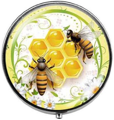 יפה דבש דבורת גלולת תיבת-קסם גלולת תיבת-זכוכית סוכריות תיבת הדבורים תכשיטי אמנות תמונה תכשיטי יום הולדת