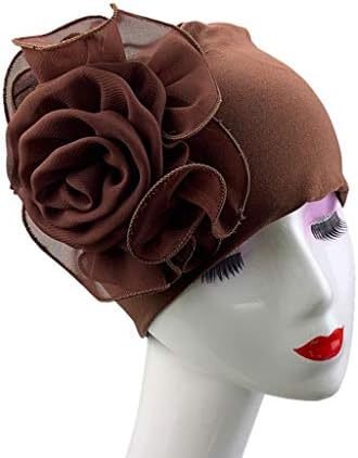 ליידי בגדי ראש סרטן כובע ערימה כובע סולידי נשים רטרו טורבן שוליים כובע נמתח כובע ראש כיף פרחים גדולים