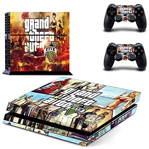 עבור דיסק PS5 - GAME GRAND GTA גניבה ומדבקת עור AUTO PS4 או PS5 לפלייסטיישן 4 או 5 קונסולה ובקרים מדבקות