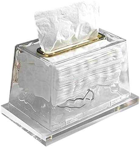 קופסת רקמות SDGH כיסוי שקוף נייר טואלט קופסא מפית גביש מחזיק