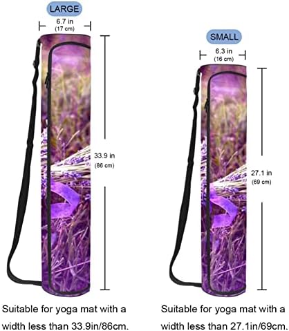 תיק מזרן יוגה של רטגדן, פרחי לבנדר תרגיל מנשא מזרן יוגה עם רוכסן מלא תיק נשיאה עם רצועה מתכווננת לנשים