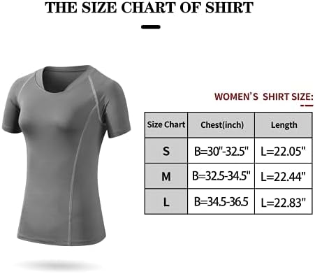 חולצת דחיסת נשים, חולצת שרוול קצרה של אימון יבש בכושר יבש, שכבת בסיס