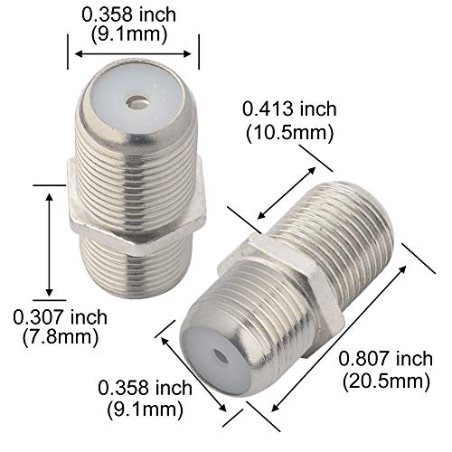 Boobrie F-type נקבה עד נקבה מחבר RG6 מחבר f נקבה לנקבה מתאם נקבה מחבר אנטנה נשי מחבר כבל טלוויזיה אובדן