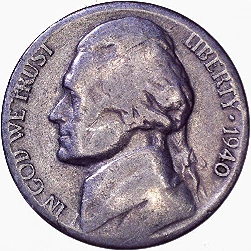 1940 S Jefferson Nickel 5C בסדר מאוד