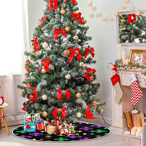מרדי גרא שלטי עץ חג המולד חצאית 36 אינץ 'תפאורה ביתית לחצאית עץ חג המולד מחצלת לחג המולד לחג קישוט כפרי