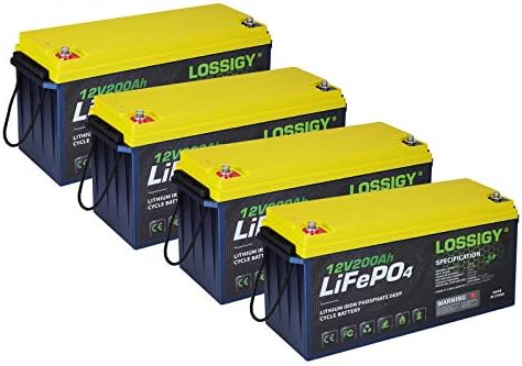 Lessionigy 24V 200ah Lifepo4 Lithium סוללה, מושלמת עבור RV, מערכות סולאריות, ימיות, 200A BMS מובנות,