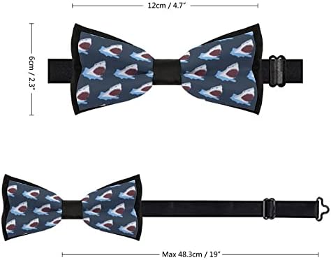 קריקטורה כריש גברים של עניבת פרפר מתכוונן מראש קשור עניבת פרפר עבור טוקסידו מסיבות עסקים