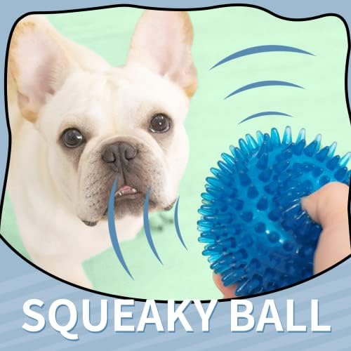 Cnjerryxd Monster Ball 2 IN1 כדור כלבים חריקת כדור צעצוע של חיית מחמד כדור ， מתאים לכלבים קטנים ובינוניים