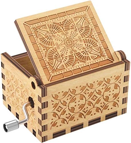 קופסת מוזיקת ​​עץ של Ukebobo - קופסת המוזיקה האמורה, מתנה לחבר, קופסת מוזיקה של חג שמח, מתנות לשנה החדשה