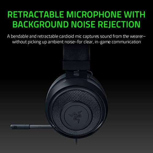 מהדורת טורניר Razer Kraken THX 7.1 אוזניות משחקי סאונד היקפי: מיקרופון ביטול רעש נשלף - DAC USB - למחשב,